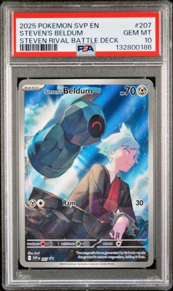 Pokemon Steven's Beldum 207 PSA 10 Scarlet Violet Promo Holo Steven Deck SVP207 - Image 1