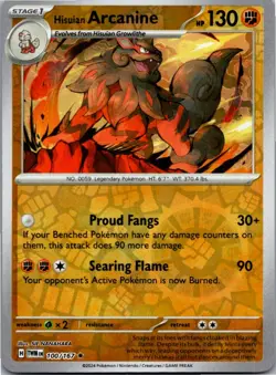 Hisuian Arcanine (Non-Holo) 100/167 Rare Deck Exclusives Pokemon Near Mint - Image 1