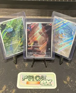 Pokemon Card Bulbasaur Charmander Squirtle AR 166 168 170/165 sv2a 151 Japanese - Image 2