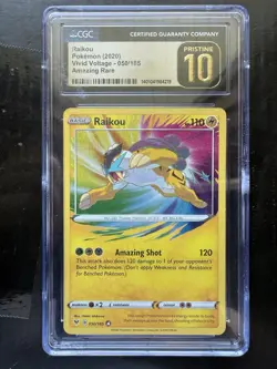 Pokemon Raikou 050/185 Vivid Voltage EN Holo Amazing Rare CGC 10 Pristine - Image 1