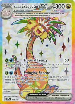 Alolan Exeggutor ex SSP Holofoil 225/191 NM Ultra Rare - Image 1