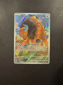 Tauros 96/86 Illustration Rare Pokemon Chaos Rising Full Art Pokemon TCG NM - Image 1