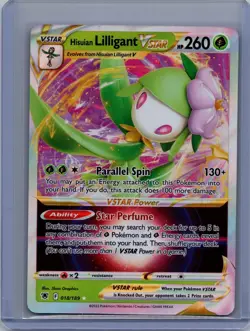 HISUIAN LILLIGANT VSTAR 018/189 HOLO VSTAR RARE ASTRAL RADIANCE NM - Image 1