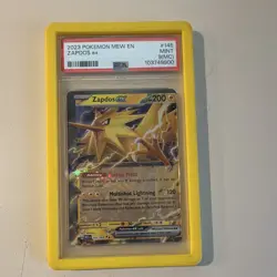 (Miss cut)2023 Pokemon SV 151 Zapdos ex 145/165 Double Rare Holo PSA 9 - Image 1