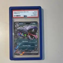 (Miss cut) Pokemon 2023 Sv: Scarlet & Violet 151 Arbok ex 024/165 PSA 8 - Image 1