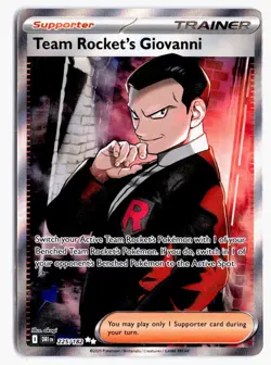 Team Rocket's Giovanni 225/182 Ultra Rare Destined Rivals Pokemon Holo NM - Image 1