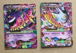 Pokemon TCG M Gengar EX lot of 2- Promo XY166 + Phantom Forces 35/119 both HP - Image 1