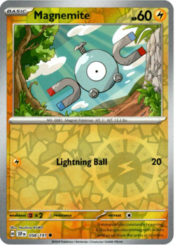 Magnemite 058/191 | Surging Sparks | Common Reverse Holo | NM Pokemon Card - Image 1