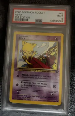 PSA 9 2000 Pokemon TCG Team Rocket Abra 1st Edition 49/82 Regular - Image 2
