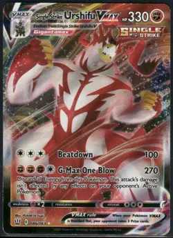 Single Strike Urshifu VMAX 086/163 Holo VMAX Rare Battle Styles Pokemon NM - Image 1