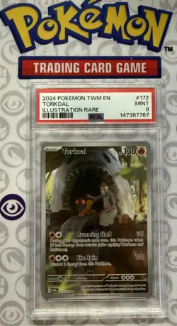 Torkoal 172/167 Illustration Rare Twm En-Twilight Masquerade Pokemon PSA 9 - Image 1