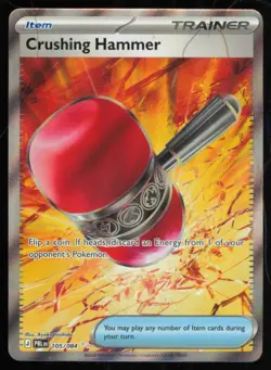 2026 MEGA EVOLUTION: PITCH BLACK POKEMON CRUSHING HAMMER FULL ART #105/184 - Image 1