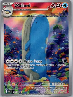Wailord 162/159 Illustration Rare Journey Together Pokemon Near Mint - Image 1