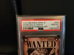 Marshall D. Teach OP09 Wanted Alternate Art Card Gem MT PSA 10 - Japanese - Image 3