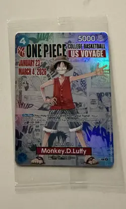 One Piece Bandai Namco Monkey D. Luffy US Voyage Promo Foil PD55-2 5000 - Image 1