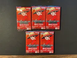 Lot of 5 - One Piece OP-13 Carrying On His Will Booster Packs New Factory Sealed - Image 1