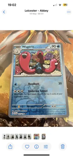 057/198 Wugtrio : Reverse Holo Card : Scarlet & Violet Base Set Pokemon TCG - Image 1