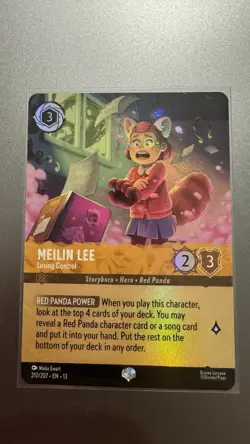 Lorcana TCG - [13-210/204 Holofoil NM] Meilin Lee - Losing Control (Epic) - Image 1