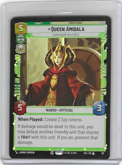 Star Wars Unlimited | Queen Amidala - Championing Her People (Foil) #611 - NM - Image 1