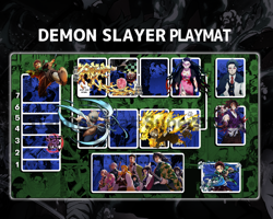 UA Card Demon Slayer Union Arena Green mat Gaming Desk Playmat mat - Image 1