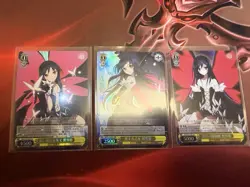 Weiss Schwarz Accel World AW/S18-006R RRR Maiden in Love Kuroyukihime 3 Card Lot - Image 1