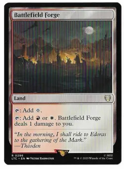 MTG Battlefield Forge Lord of the Rings Commander (LTC) Rare Card #0296 Unplayed - Image 1