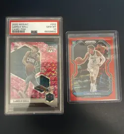 Panini 2020-21 Mosaic LaMelo Ball #202 Pink Camo Prizm RC PSA 10 Hornets + RC - Image 1