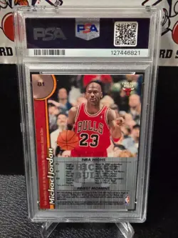 1998 Finest MICHAEL JORDAN #81 PSA 10 GEM MINT - Image 2