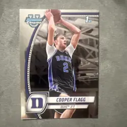 🔥🔥🔥COOPER FLAGG RARE ROOKIE RC Card 1st Bowman Chrome Non Auto - DUKE - Image 4