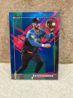 Bryce Harper 2026 Topps Finest Rare #238 /150 Blue Color Match Phillies - Image 1