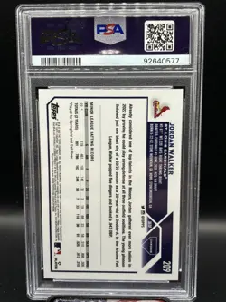 2023 Topps Chrome Logofractor - Jordan Walker #209 Purple /250 PSA 10 (RC) - Image 2