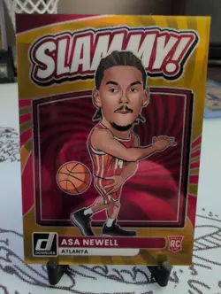 2025/26 Panini Donruss ASA NEWELL GOLD SLAMMY! CASE HIT SP HAWKS ROOKIE /10 - Image 1