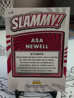 2025/26 Panini Donruss ASA NEWELL GOLD SLAMMY! CASE HIT SP HAWKS ROOKIE /10 - Image 2