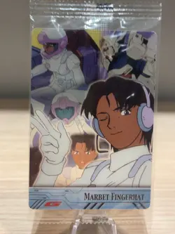 MARBET FINGERHAT GUNDAM Wafers Card Game TCG Japanese Japan BANDAI Vintage Anime - Image 1