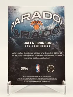2025-26 Topps Chrome Basketball PX-11 Jalen Brunson Paradox SSP New York Knicks - Image 2