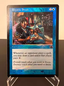 Rhystic Study MTG prophecy foil original Excellent - Image 1