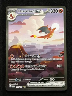 Pokemon Charizard EX Holo TCG Card 199/165 Scarlet & Violet 151 Series SIR - Image 1
