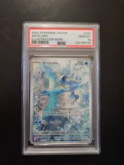 Pokemon TCG Articuno IR 161/159 Journey Together English Card, PSA 10 - Image 1