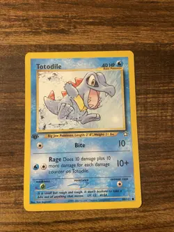 Totodile Pokemon Card 80/111 Neo Genesis 1st Edition Common 40 English - Image 1