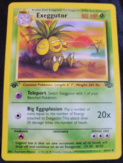 Exeggutor # 35/64 1st Edition Jungle Set Pokemon Trading TCG Game Cards LP - Image 1