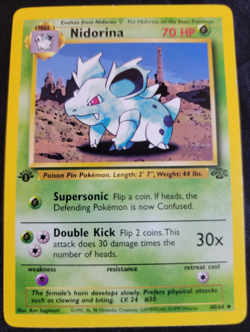 Nidorina # 40/64 1st Edition Jungle Set Pokemon Trading TCG Game Cards LP - Image 1