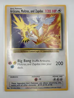 Legendary Birds Articuno, Moltres, And Zapdos JUMBO Pokemon Promo Card Nintendo - Image 1