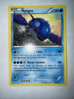 Pokemon TCG Kyogre 53/160 Primal Clash Regular Card Lightly Played - Image 1