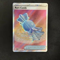 Pokemon TCG Rare Candy Trainer-Item Full Art Holo MEGA 175/185 Card - Image 1