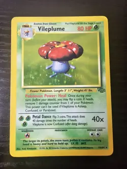 Vileplume 15/64 Holo Jungle Set Pokemon Card WOTC LP/Played - Image 1