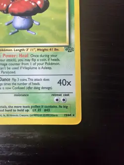 Vileplume 15/64 Holo Jungle Set Pokemon Card WOTC LP/Played - Image 5