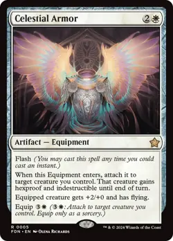 MTG Celestial Armor [Foundations] Near Mint Magic - Image 1