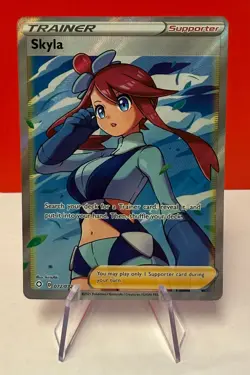 Pokemon Card TCG - Skyla 072/072 Ultra Rare Full Art Trainer Shining Fates NM - Image 1