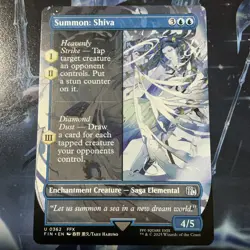 1x Summon: Shiva, Borderless Art, Final Fantasy, Magic MTG NP Regular - Image 1