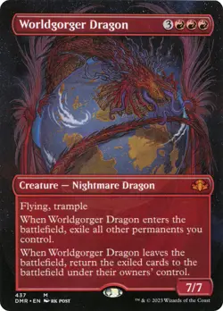 Worldgorger Dragon (Borderless Alternate Art) [Dominaria Remastered] Near Mint - Image 1